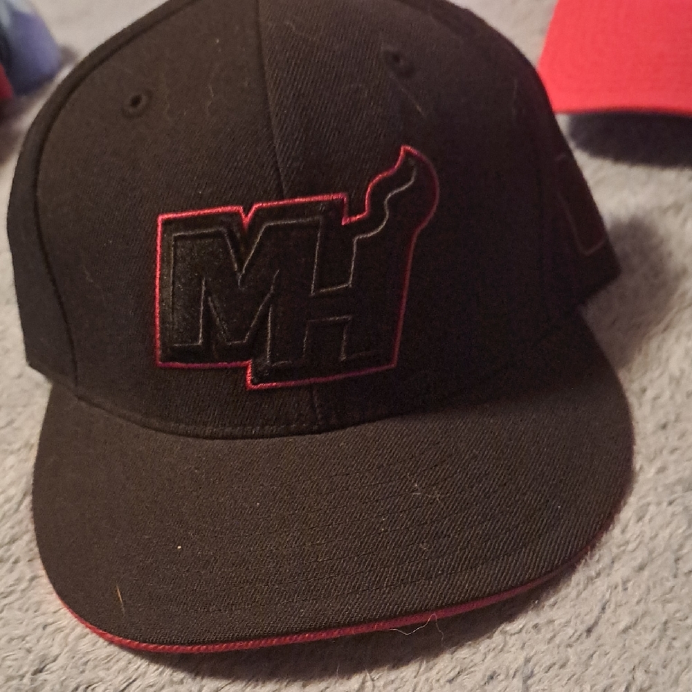 Adidas Black Cap with Red Outline Logo